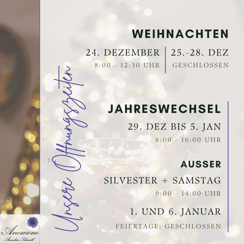 2025 Weihnacht Öffnungszeiten Anemone 3