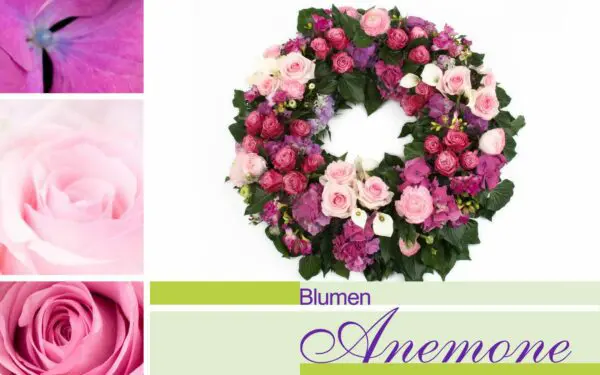 Blumenkränze bei Blumen Anemone in München