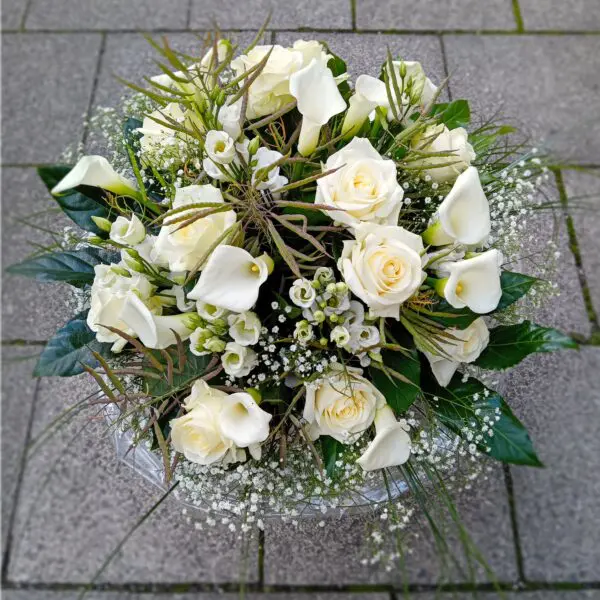 Geschenk Strauß weiß grün