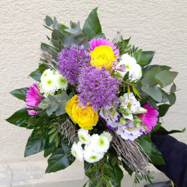 Strauß mit Allium und Gerbera