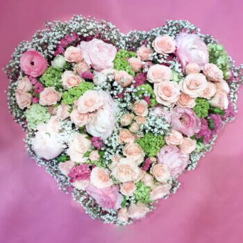 Blütenherz in Pastellfarben