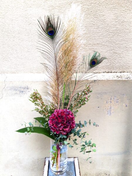 Strauss Mit Pfauenfeder